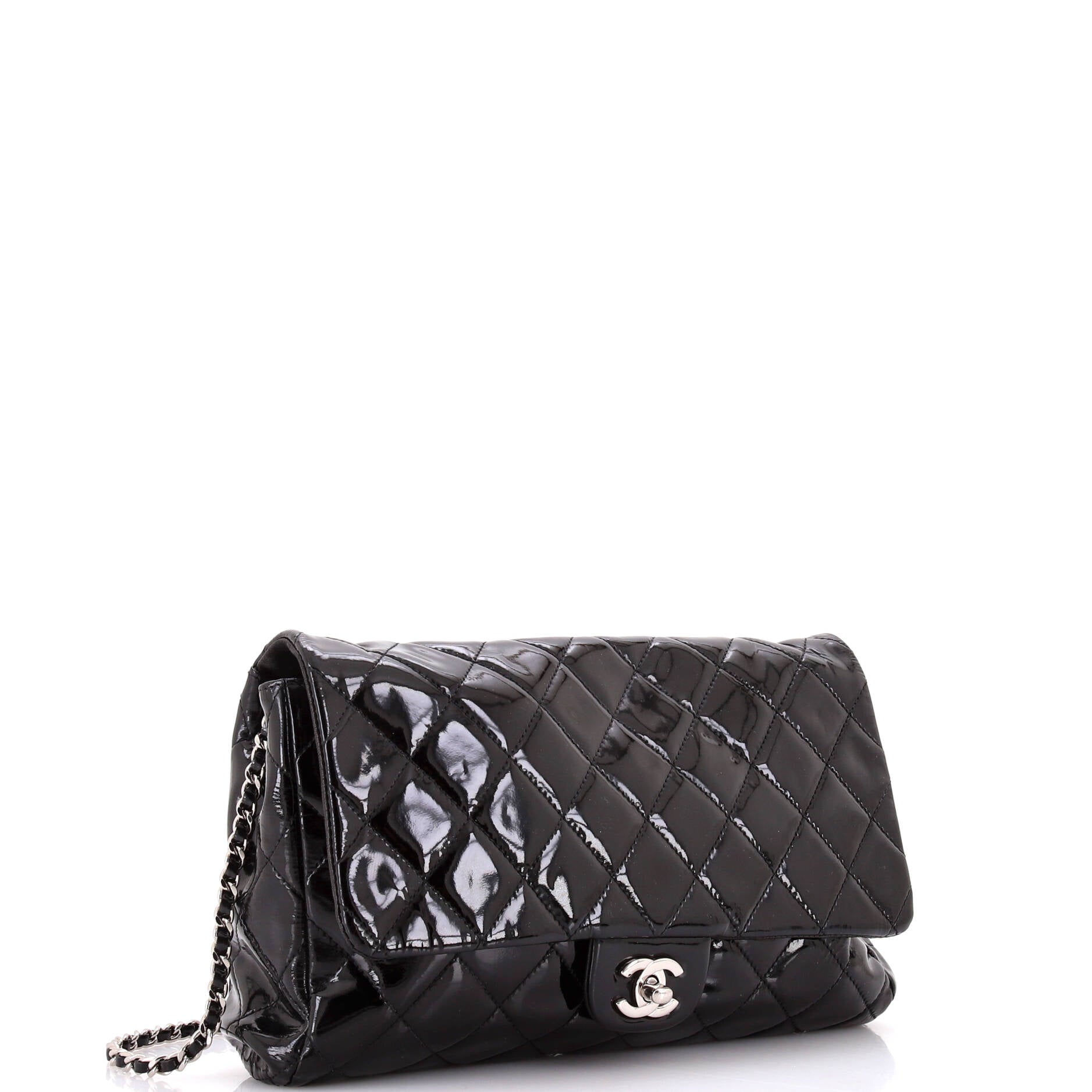 Clutch with Chain Quilted Patent
