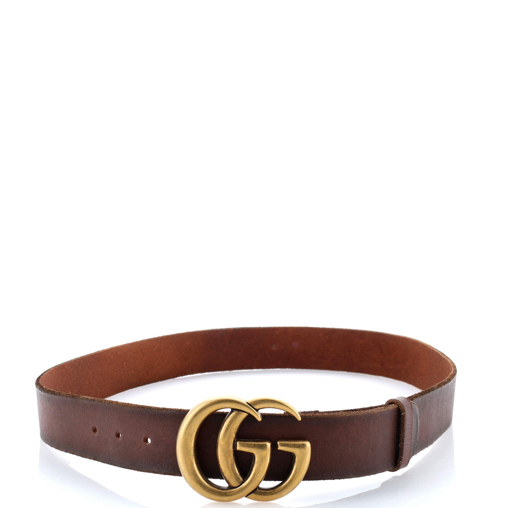 GG Marmont Belt Embossed Leather Wide 100