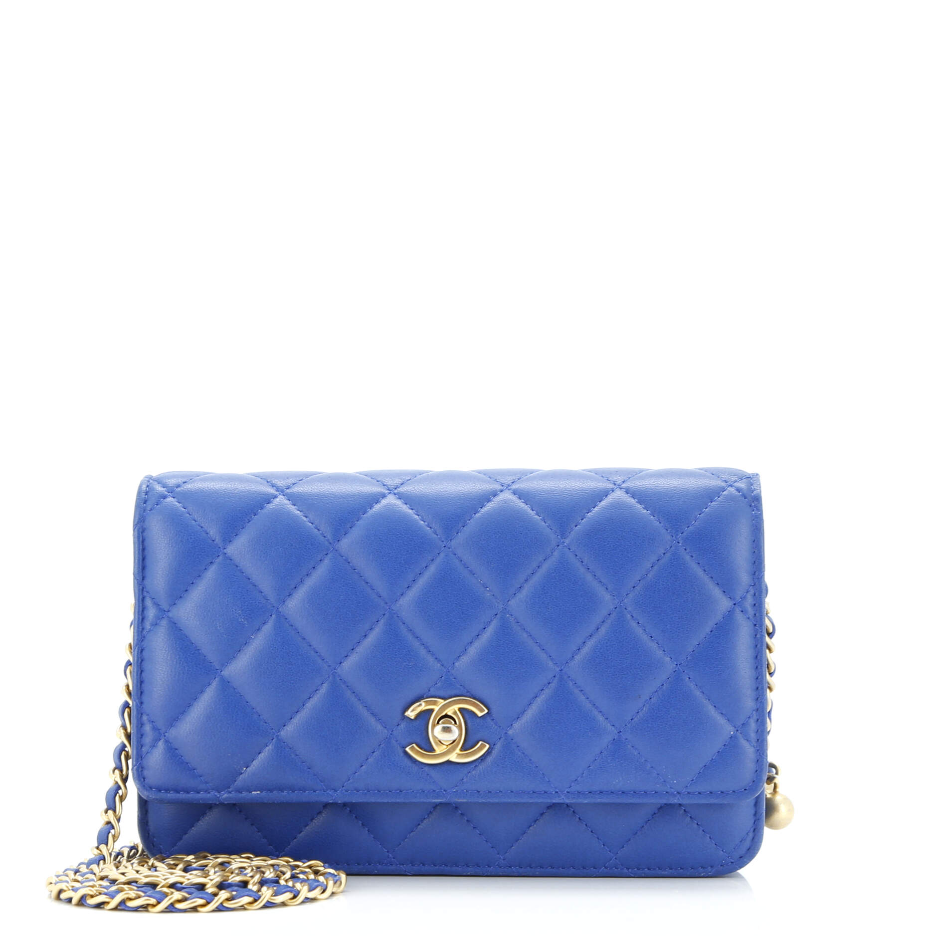 Pearl Crush Wallet on Chain Quilted Lambskin