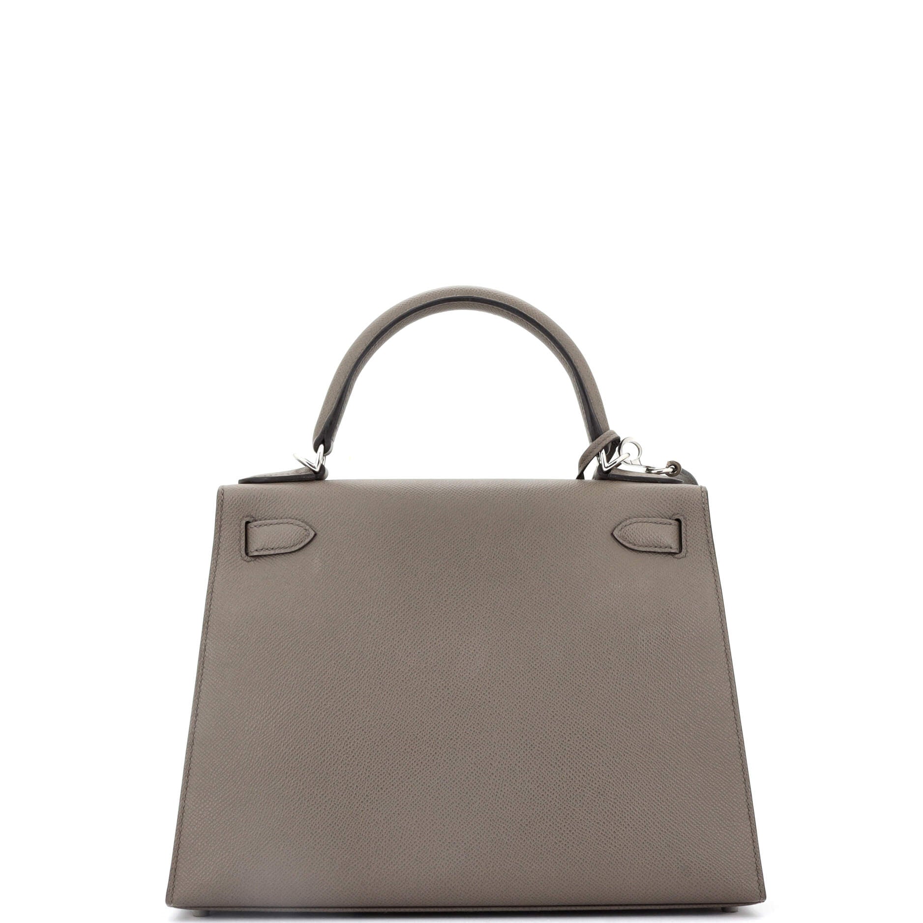 Kelly Handbag Grey Epsom with Palladium Hardware 28