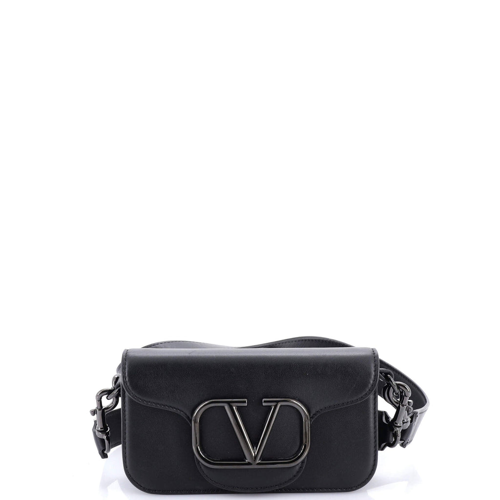 VLogo Flap Shoulder Bag Leather Mini