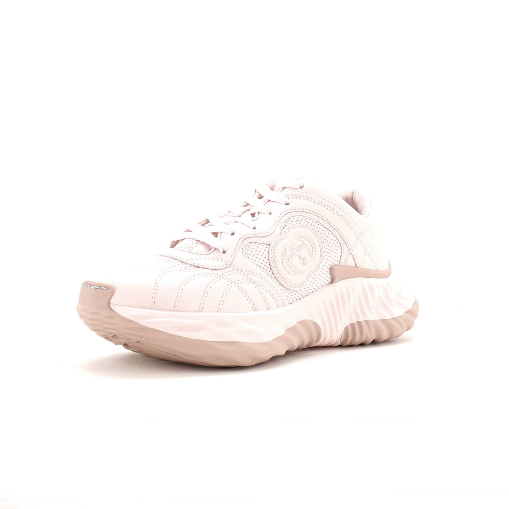 Women's Interlocking G Ripple Sneakers Leather with Mesh
