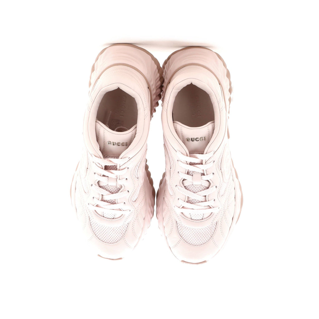 Women's Interlocking G Ripple Sneakers Leather with Mesh