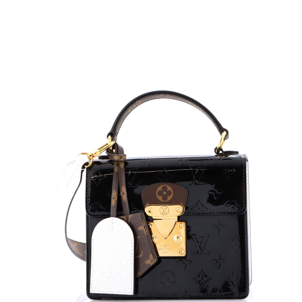 Spring Street NM Handbag Monogram Vernis with Monogram Canvas and Epi Leather