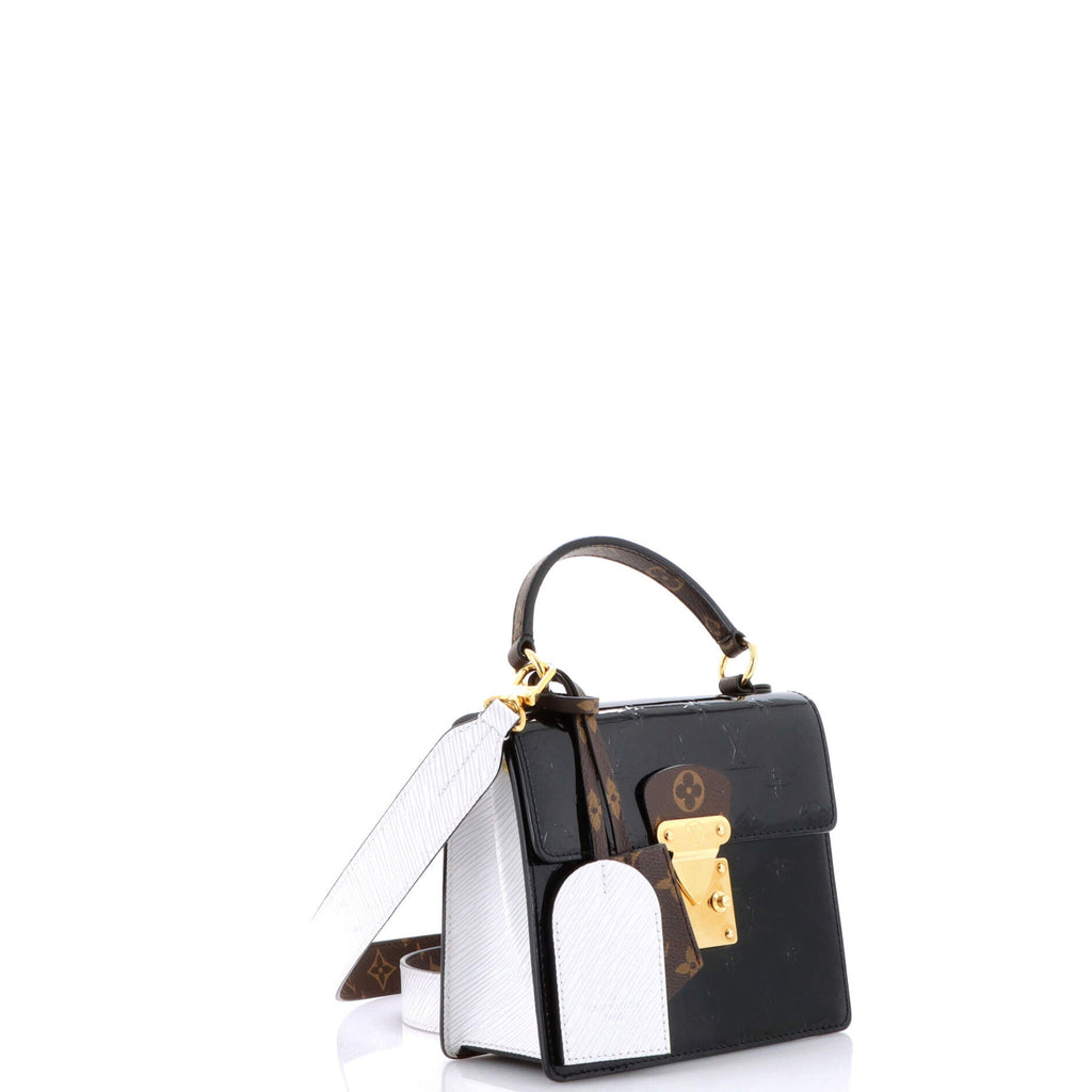 Spring Street NM Handbag Monogram Vernis with Monogram Canvas and Epi Leather
