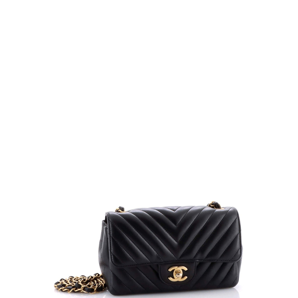 Classic Single Flap Bag Chevron Lambskin Mini