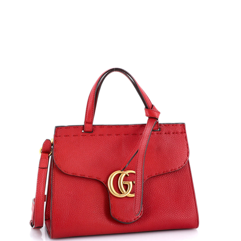 GG Marmont Top Handle Bag Leather Mini