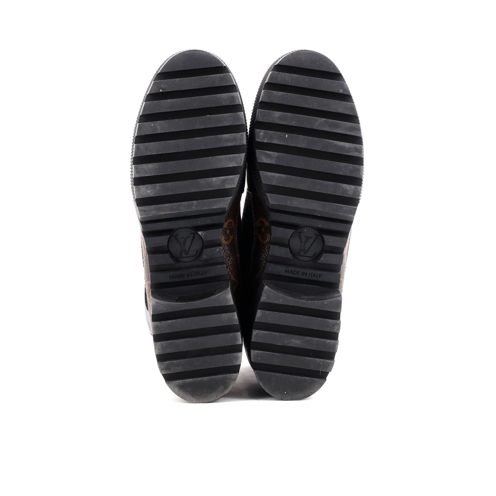 Women's Laureate Platform Desert Boots Suede with Monogram Canvas