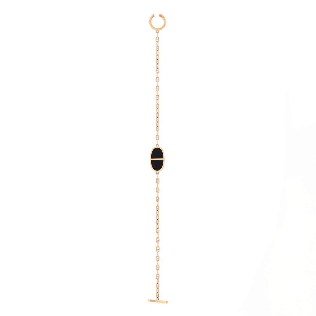 Chaine d'Ancre Verso Bracelet 18K Rose Gold with Ceramic