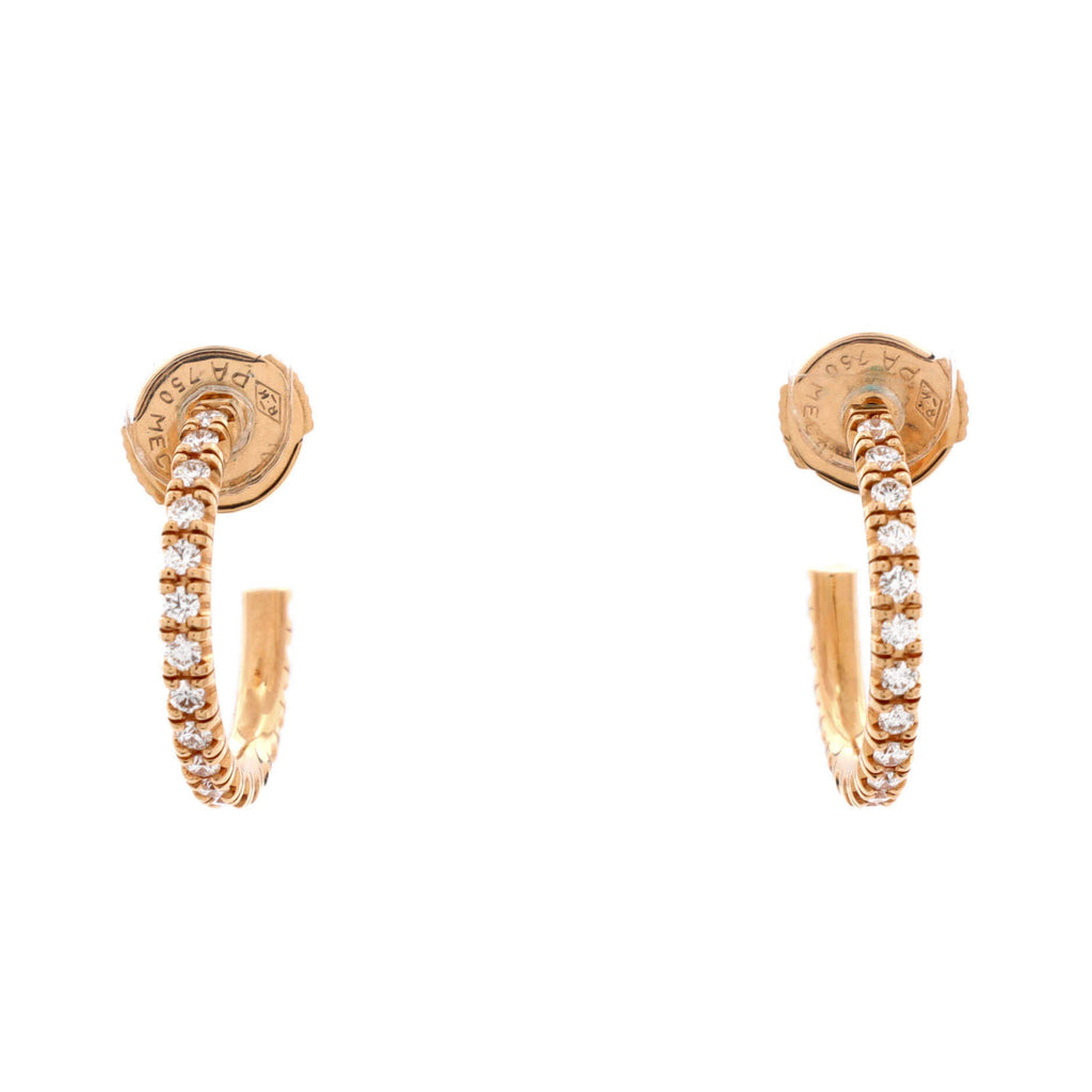 Etincelle de Cartier Hoops Earrings 18K Rose Gold and Diamonds Small