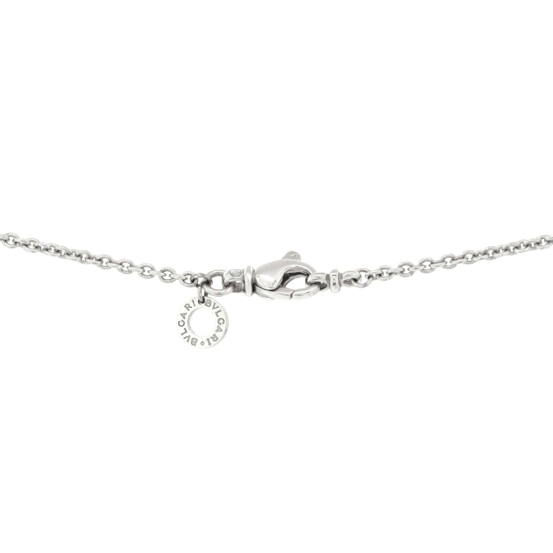 B.Zero1 Pendant Necklace 18K White Gold with Diamonds