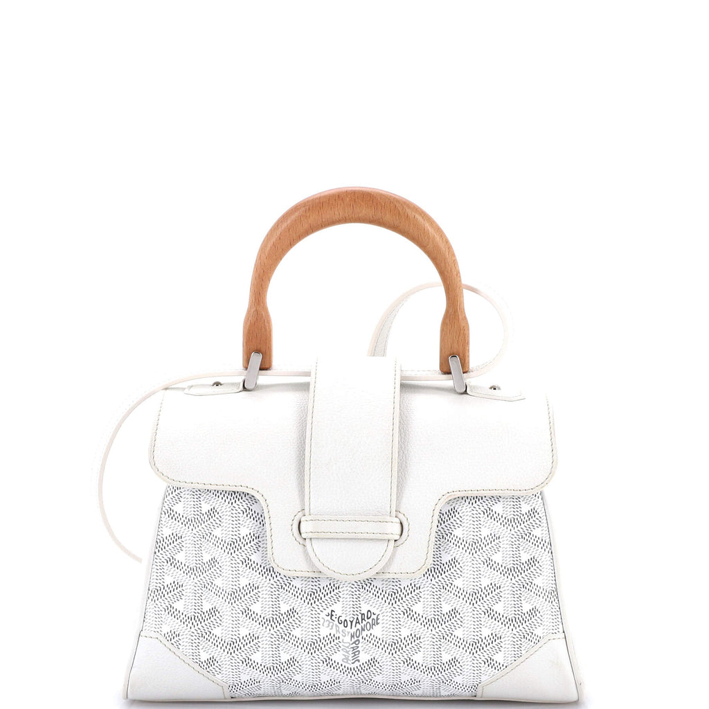 Saigon Top Handle Bag Coated Canvas with Leather Mini