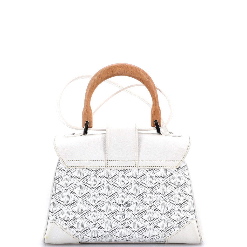 Saigon Top Handle Bag Coated Canvas with Leather Mini