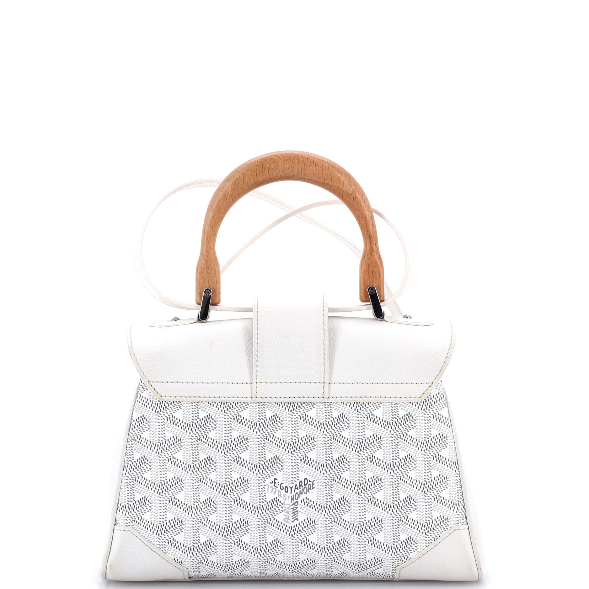 Saigon Top Handle Bag Coated Canvas with Leather Mini