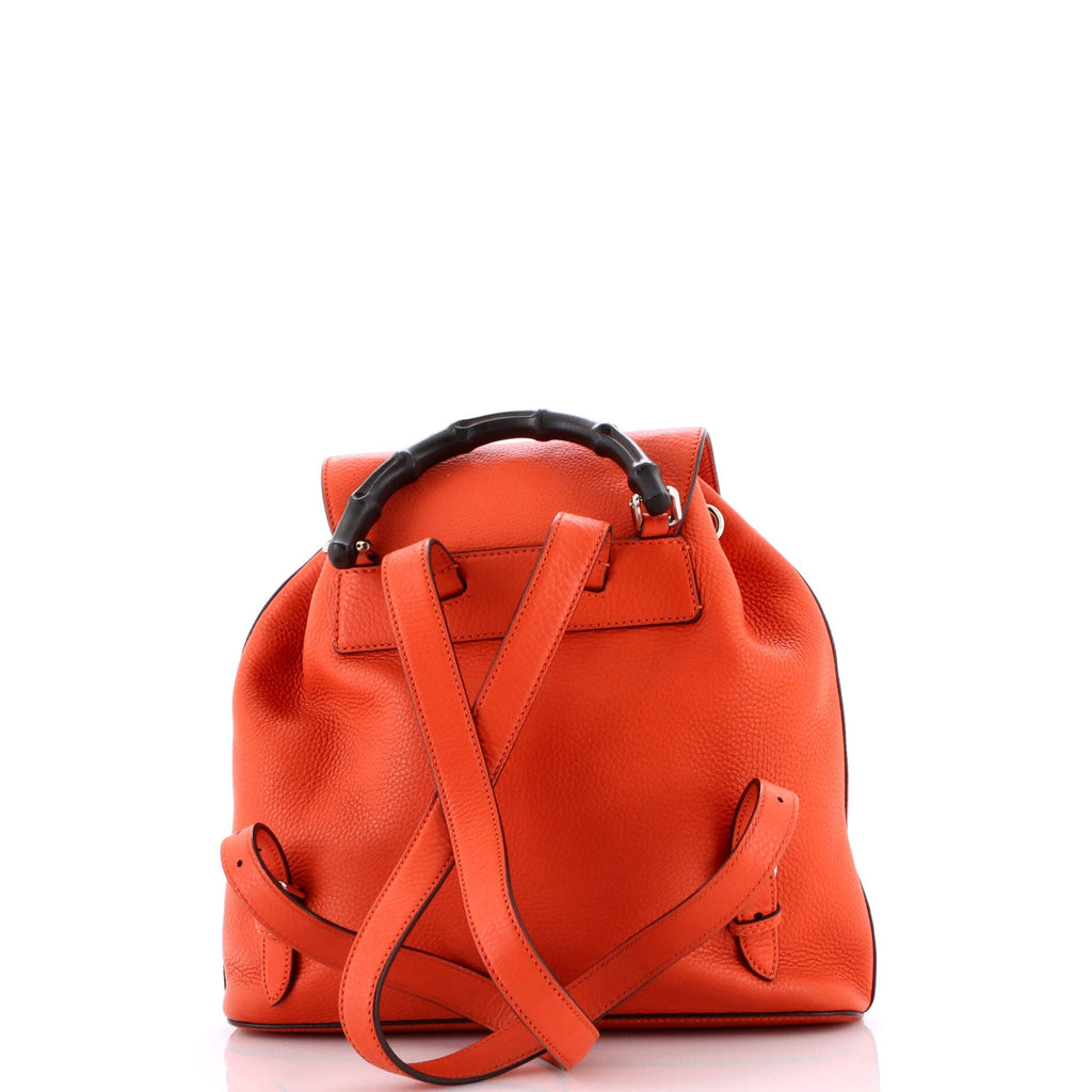 Bamboo Tassel Backpack Leather Medium