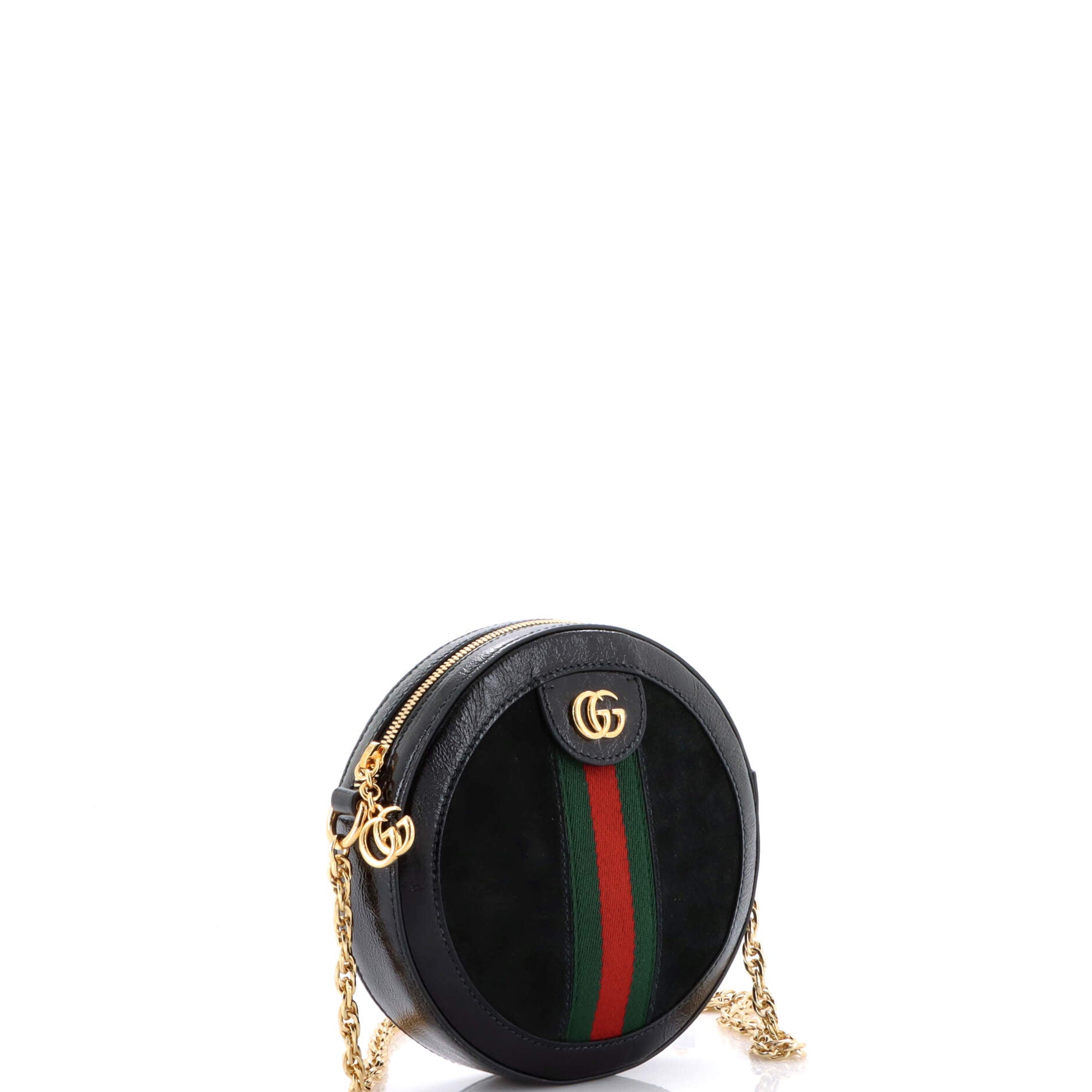 Ophidia Round Shoulder Bag Leather Mini