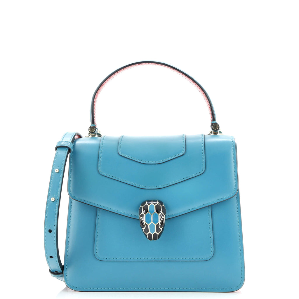 Serpenti Forever Top Handle Bag Leather Small