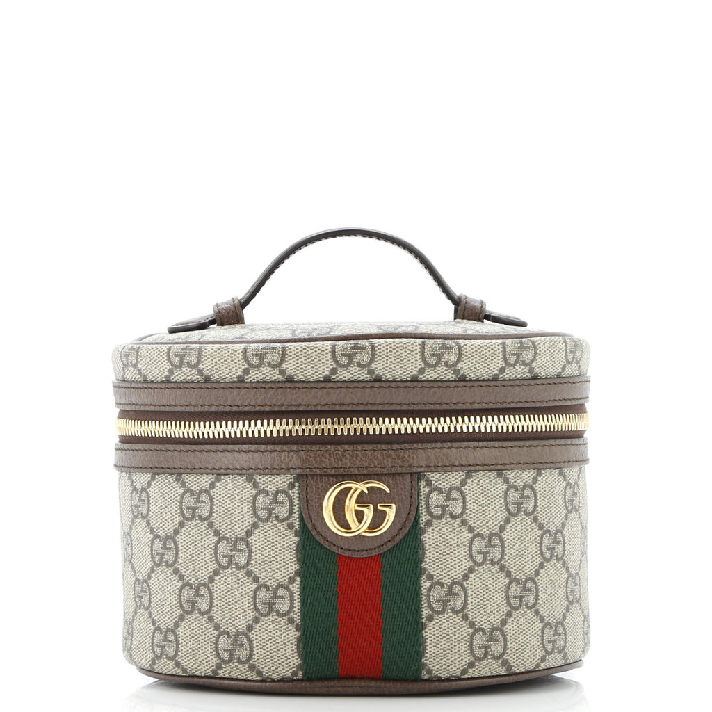 Ophidia Top Handle Cosmetic Case GG Coated Canvas Mini