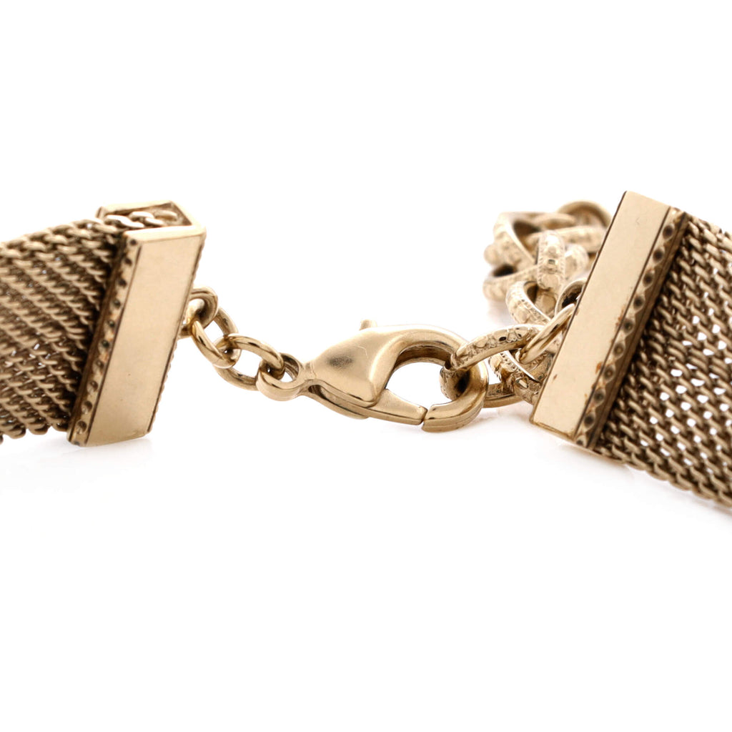CC Charm Logo Choker Necklace Mesh
