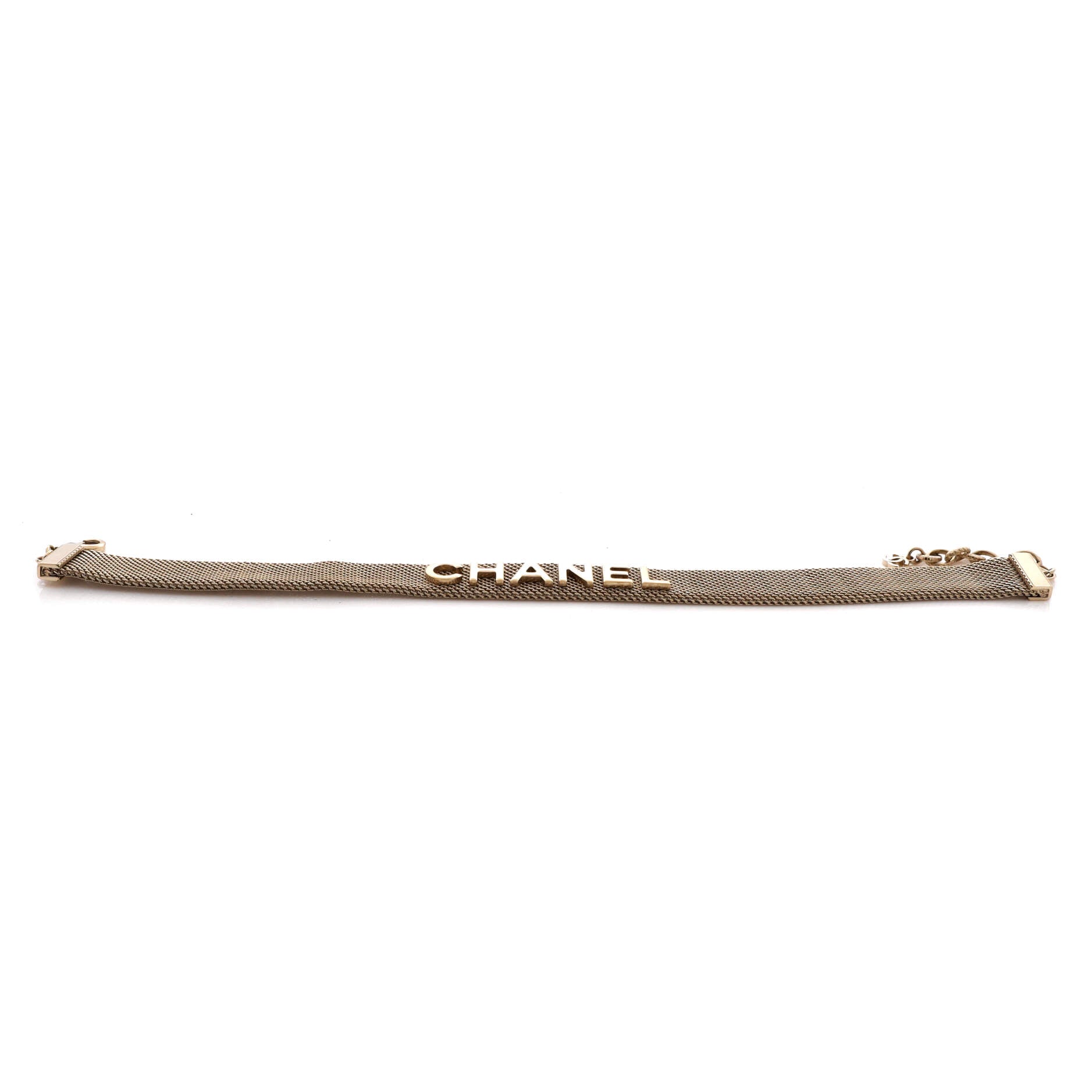 CC Charm Logo Choker Necklace Mesh