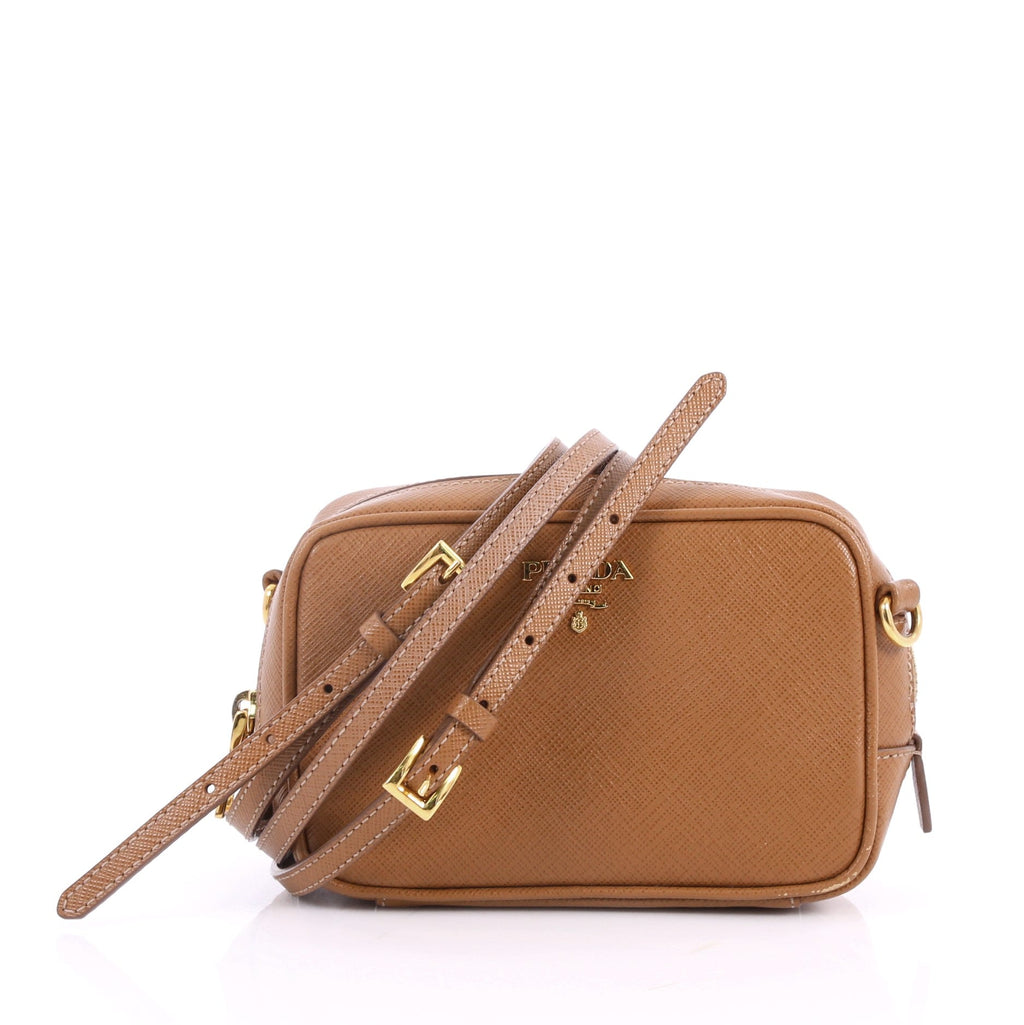 Zip Crossbody Bag Saffiano Leather Mini