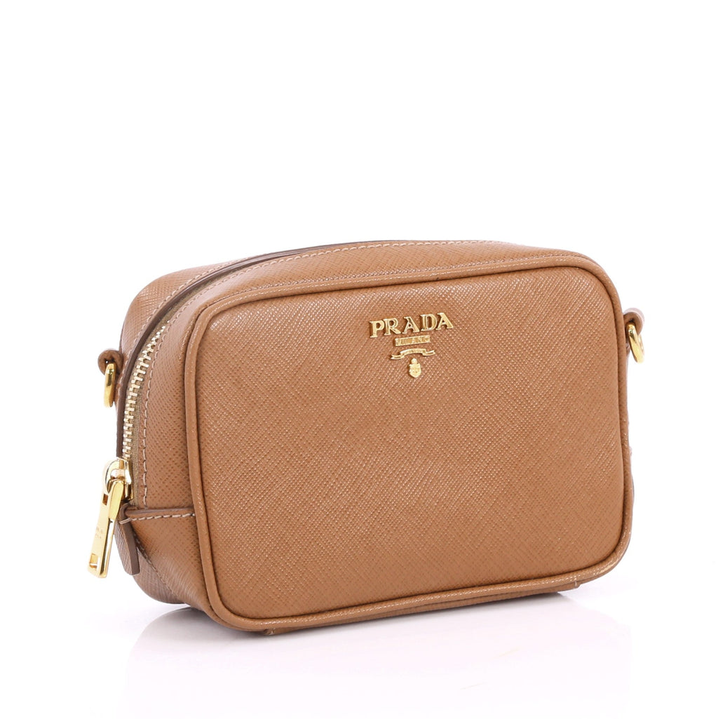 Zip Crossbody Bag Saffiano Leather Mini