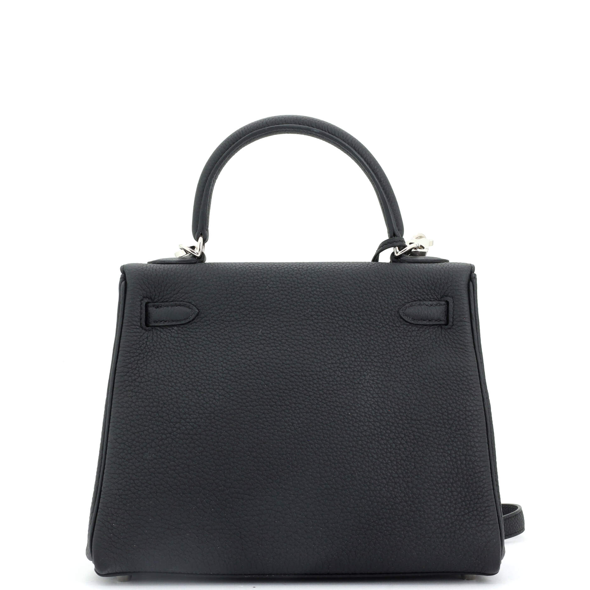 Kelly Handbag Noir Togo with Palladium Hardware 25