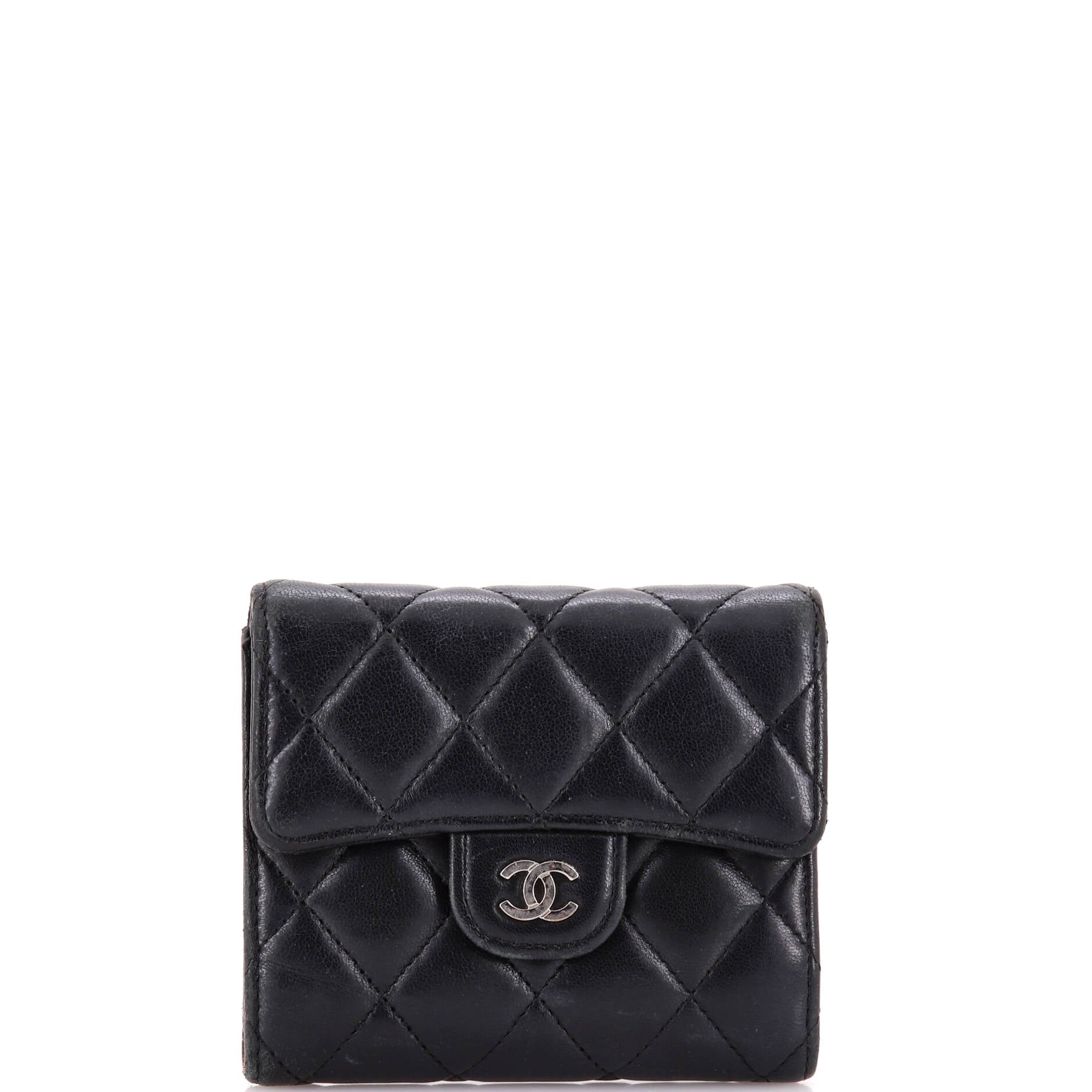 CC Compact Classic Flap Wallet Quilted Lambskin
