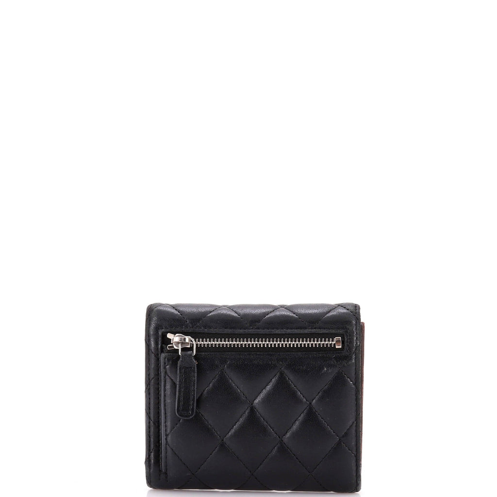 CC Compact Classic Flap Wallet Quilted Lambskin