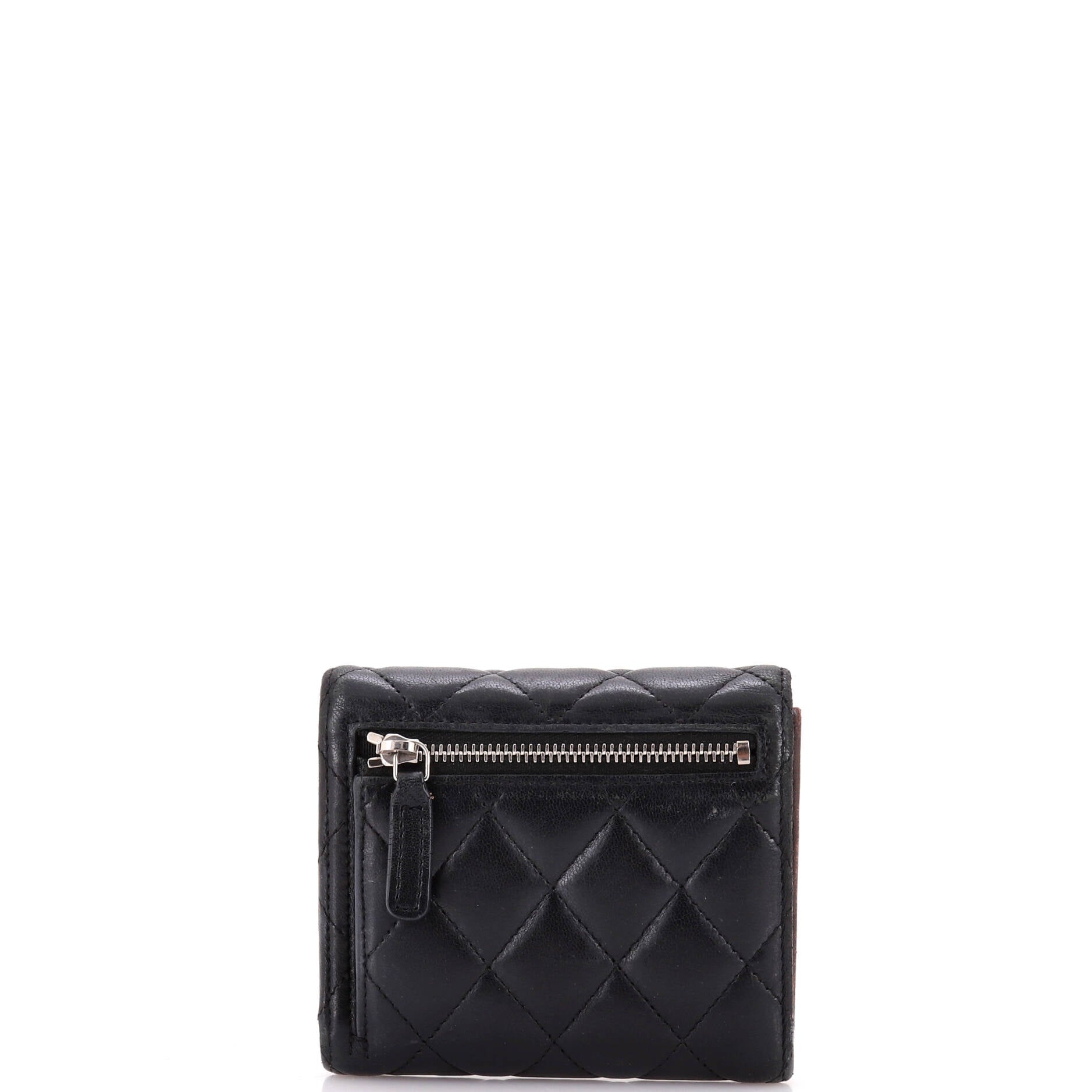 CC Compact Classic Flap Wallet Quilted Lambskin