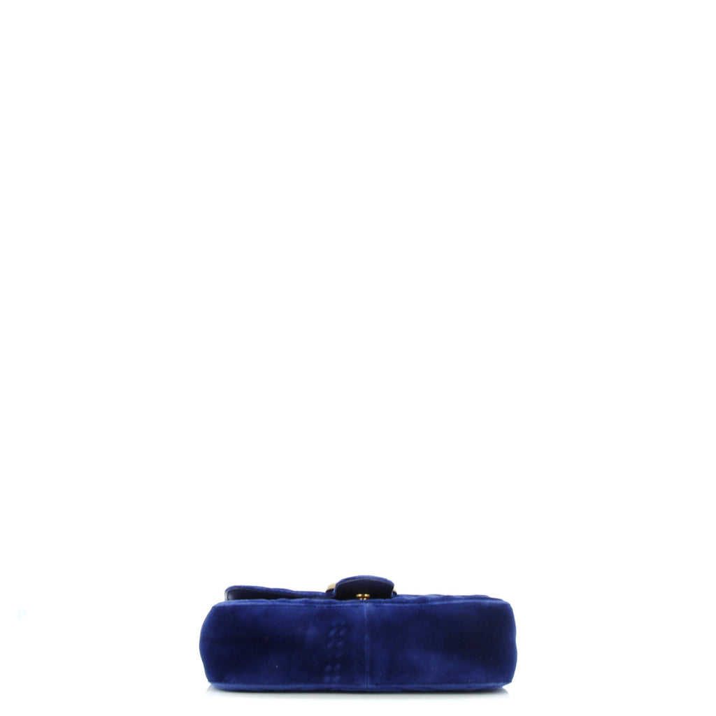 GG Marmont Flap Bag Matelasse Velvet Mini