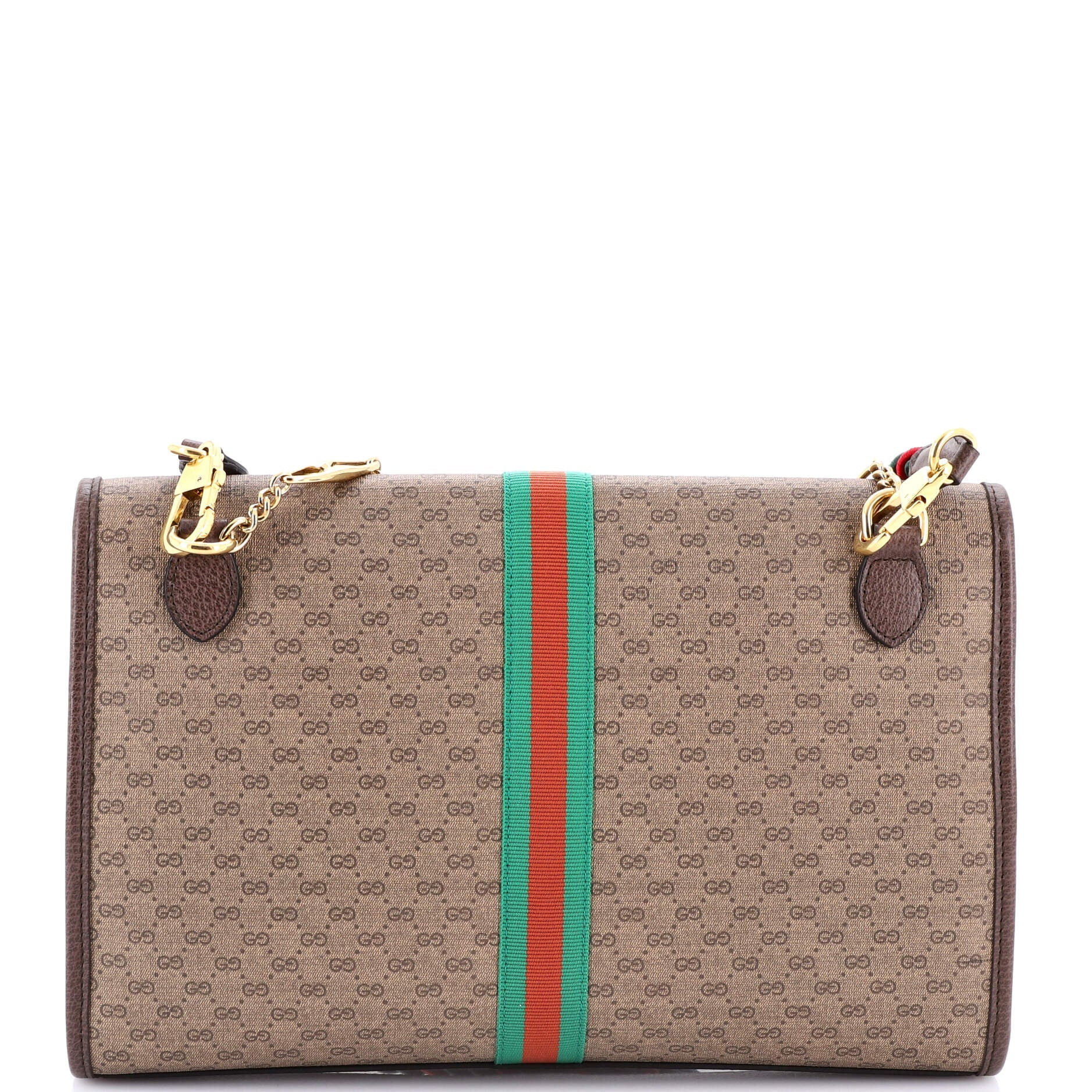 Rajah Web Chain Shoulder Bag GG Coated Canvas Medium