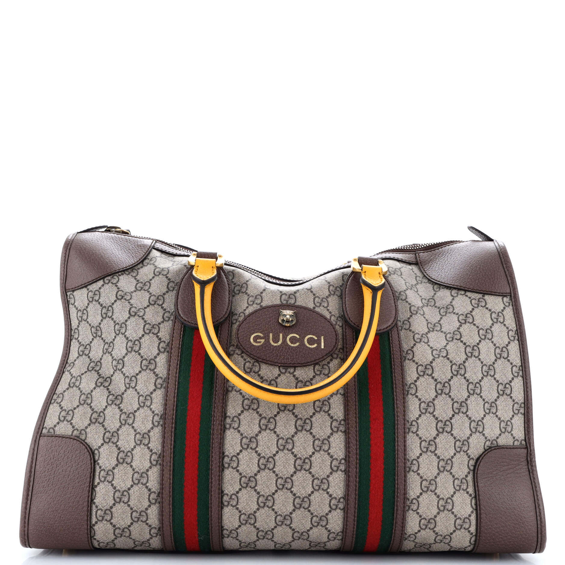 Neo Vintage Web Duffle Bag GG Coated Canvas Medium