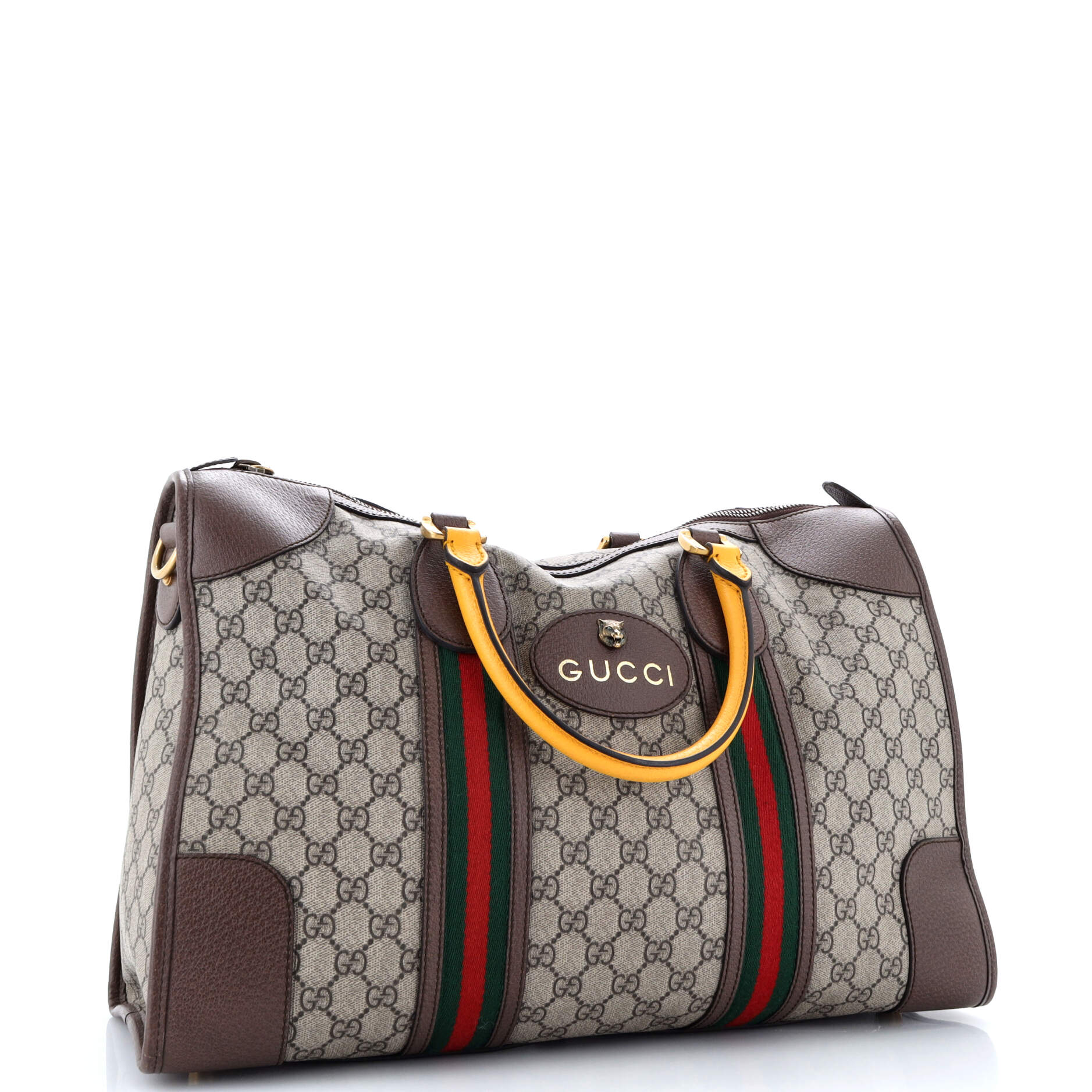 Neo Vintage Web Duffle Bag GG Coated Canvas Medium