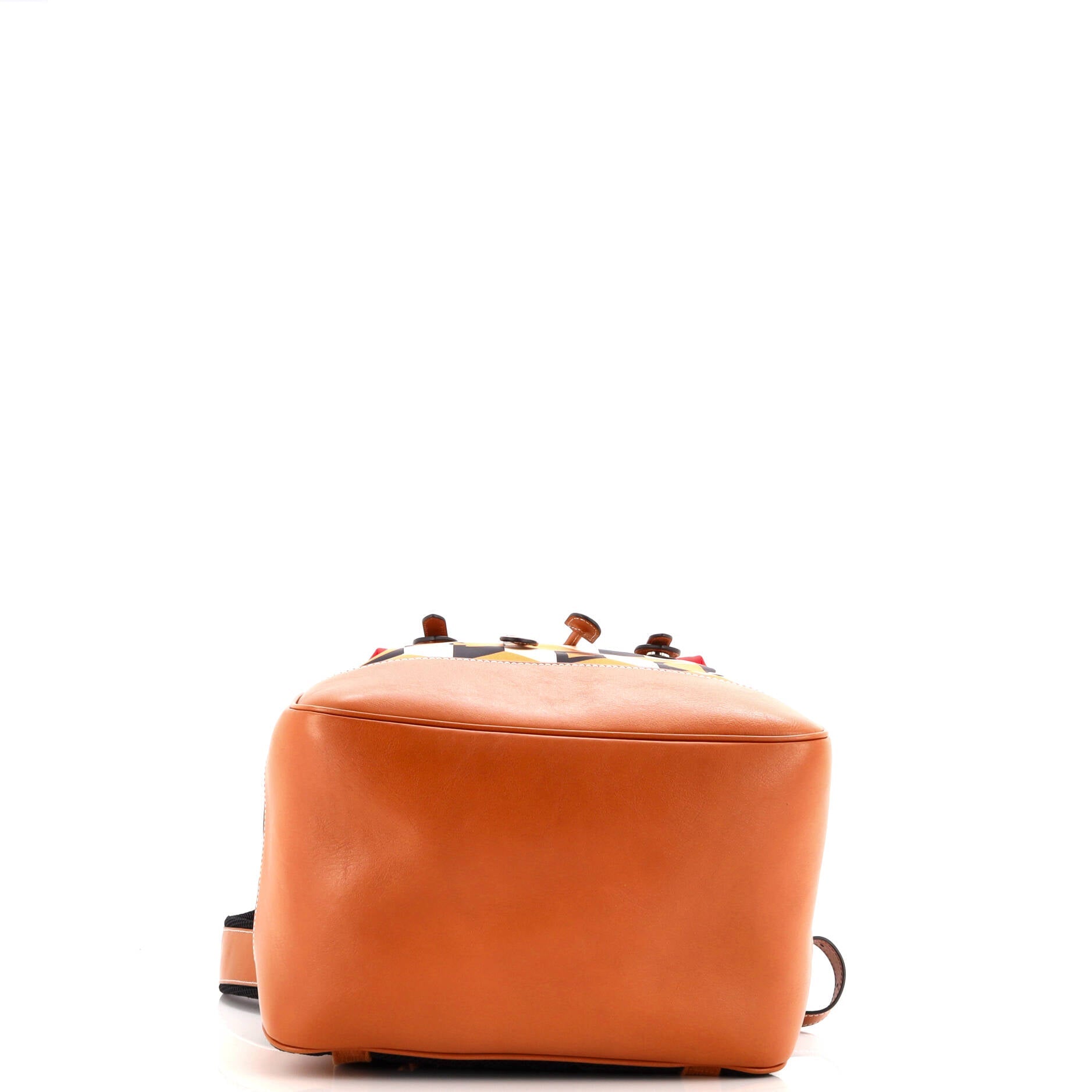 Interlocking G Patch Flap Buckle Backpack Printed Nylon with Canvas and Leather