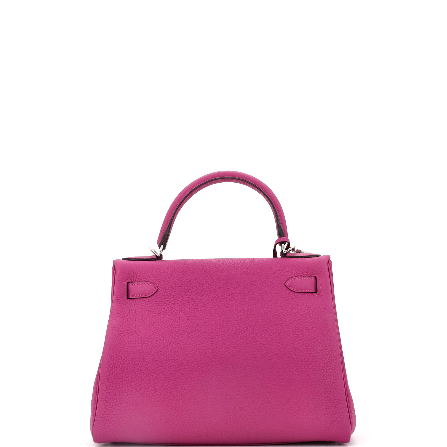Kelly Handbag Rose Pourpre Togo with Palladium Hardware 28