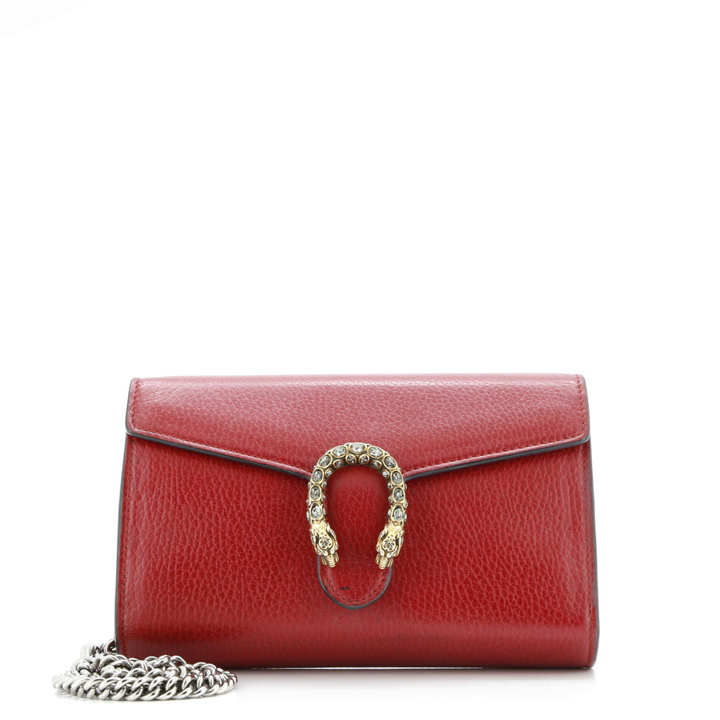 Dionysus Chain Wallet Leather with Embellished Detail Small