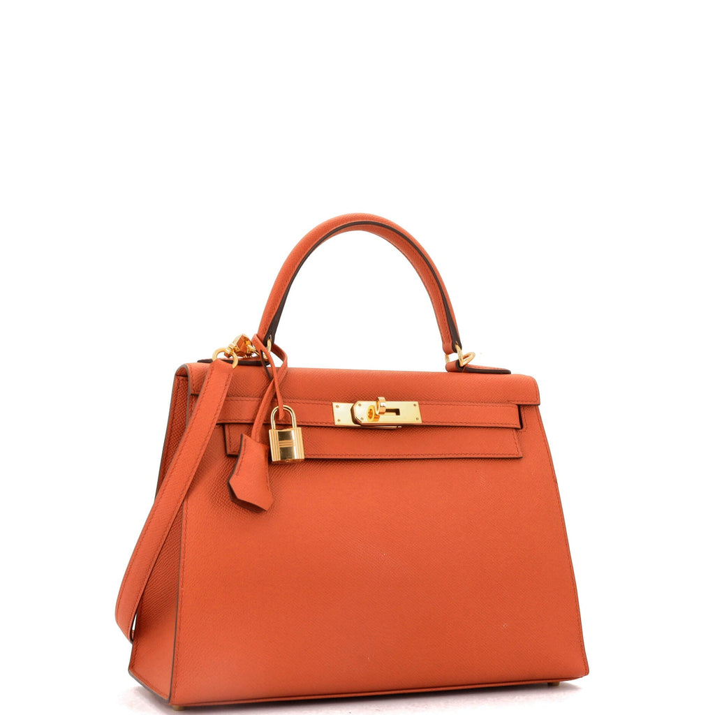 Kelly Handbag Terre Battue Epsom with Gold Hardware 28