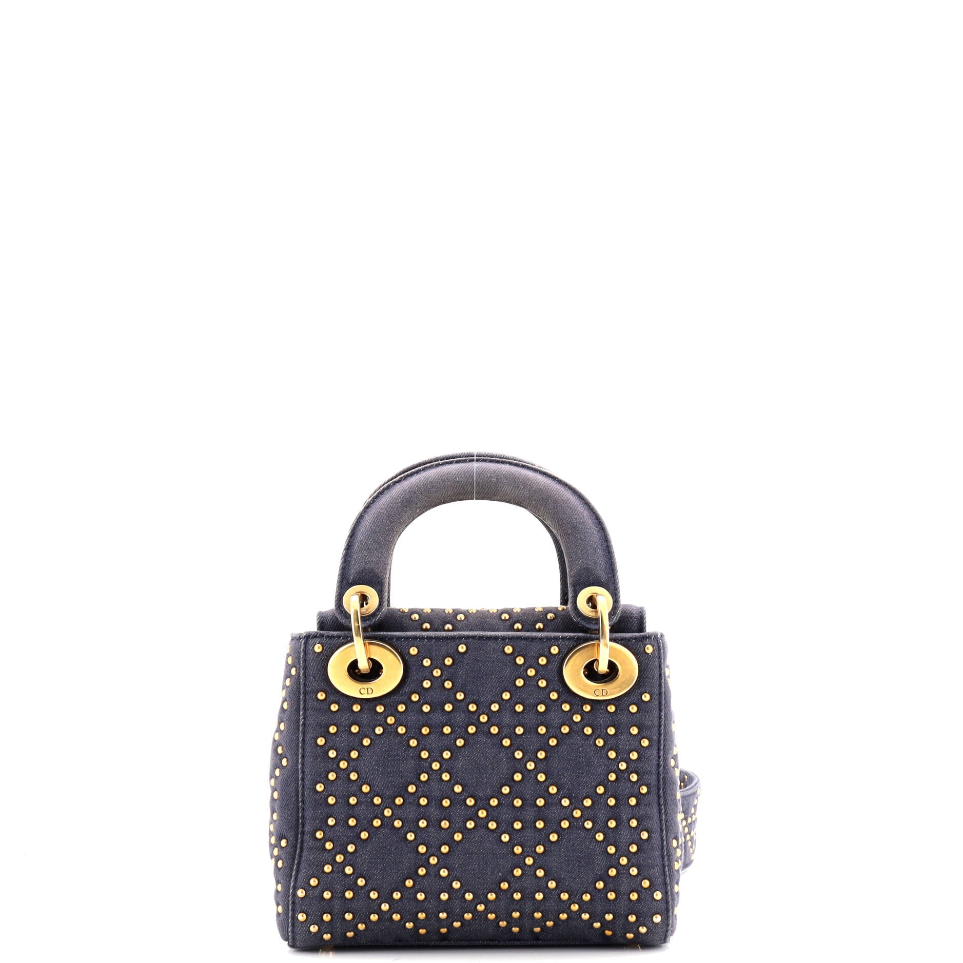 Supple Lady Dior Bag Cannage Studded Denim Mini