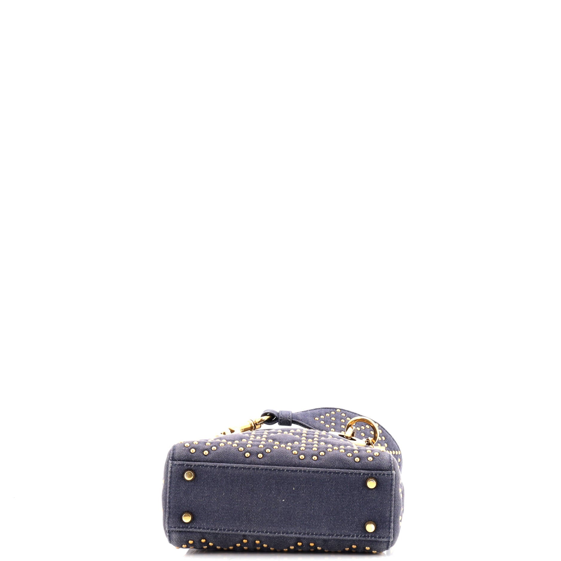 Supple Lady Dior Bag Cannage Studded Denim Mini