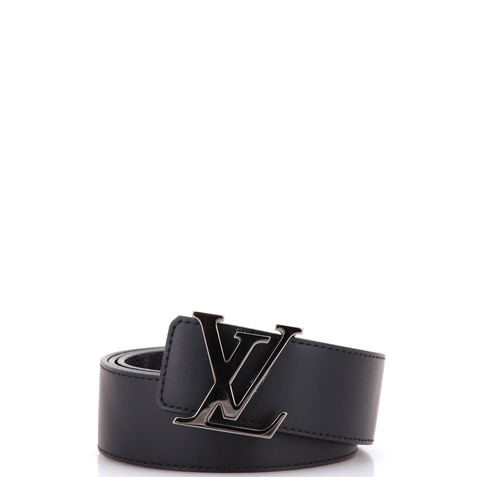 LV Initiales Reversible Belt Monogram Eclipse Canvas and Leather Wide