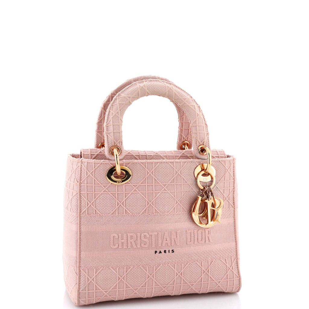 Lady D-Lite Bag Cannage Embroidered Canvas Medium