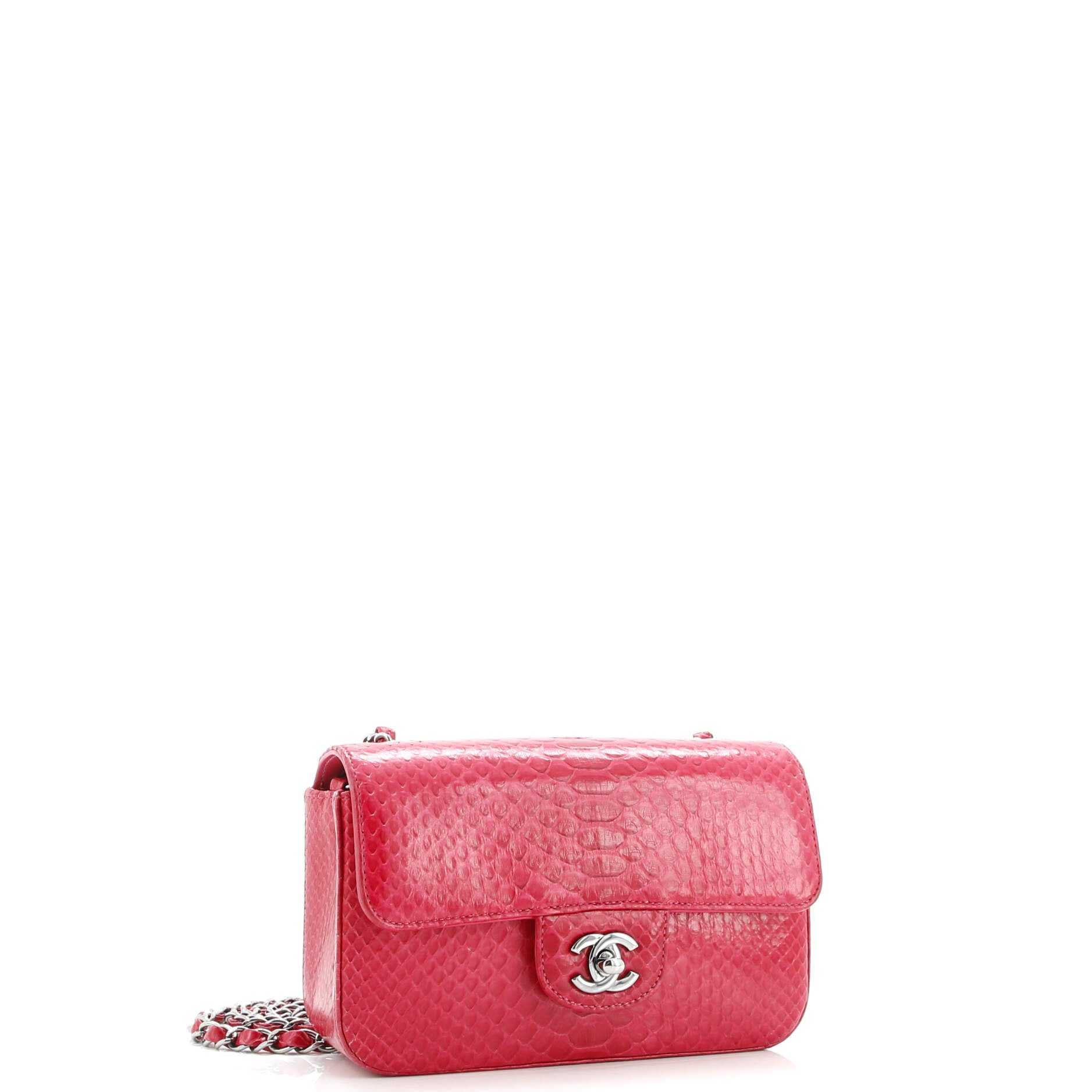 Classic Single Flap Bag Python Mini