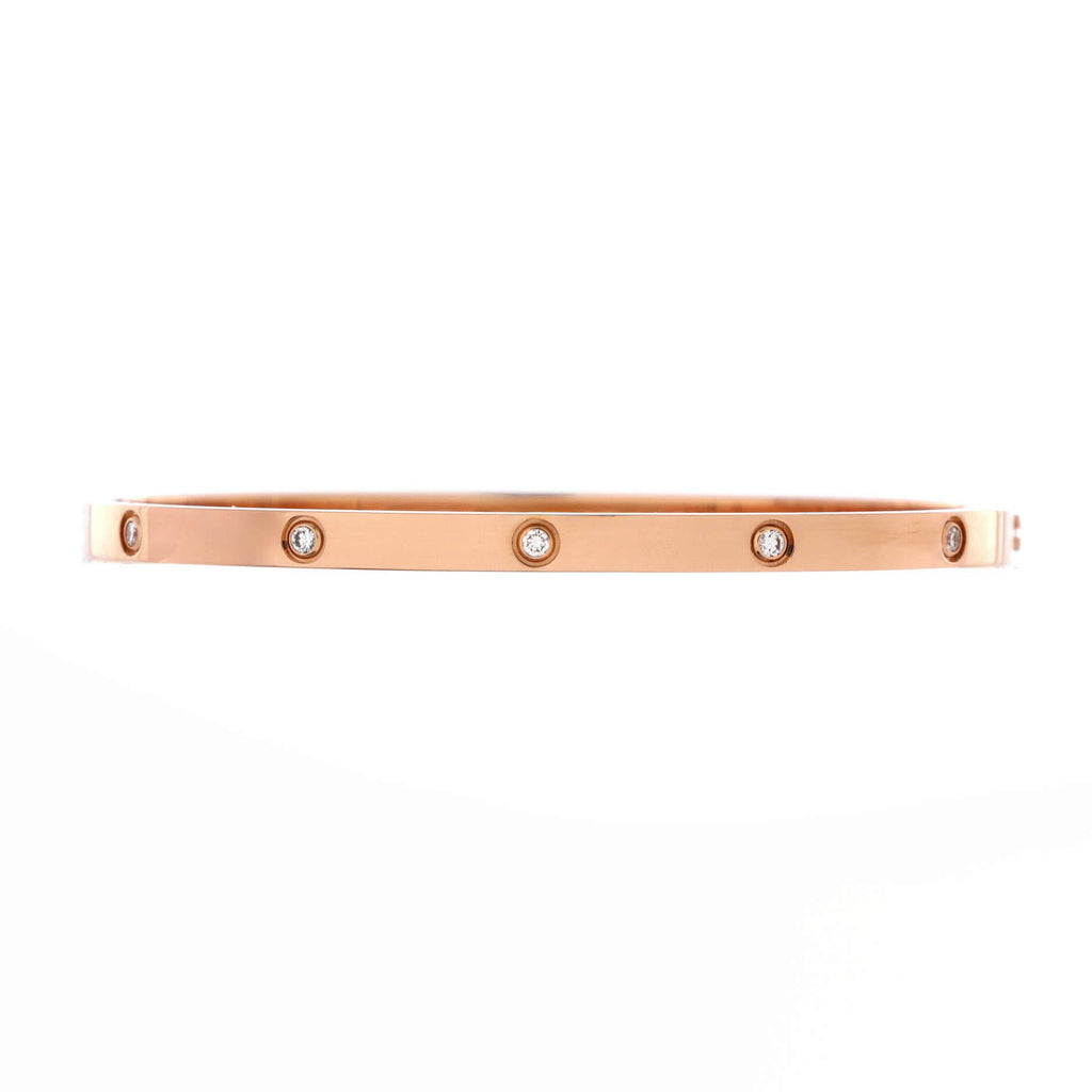 Love 10 Diamond Bracelet 18K Rose Gold with Diamonds Small