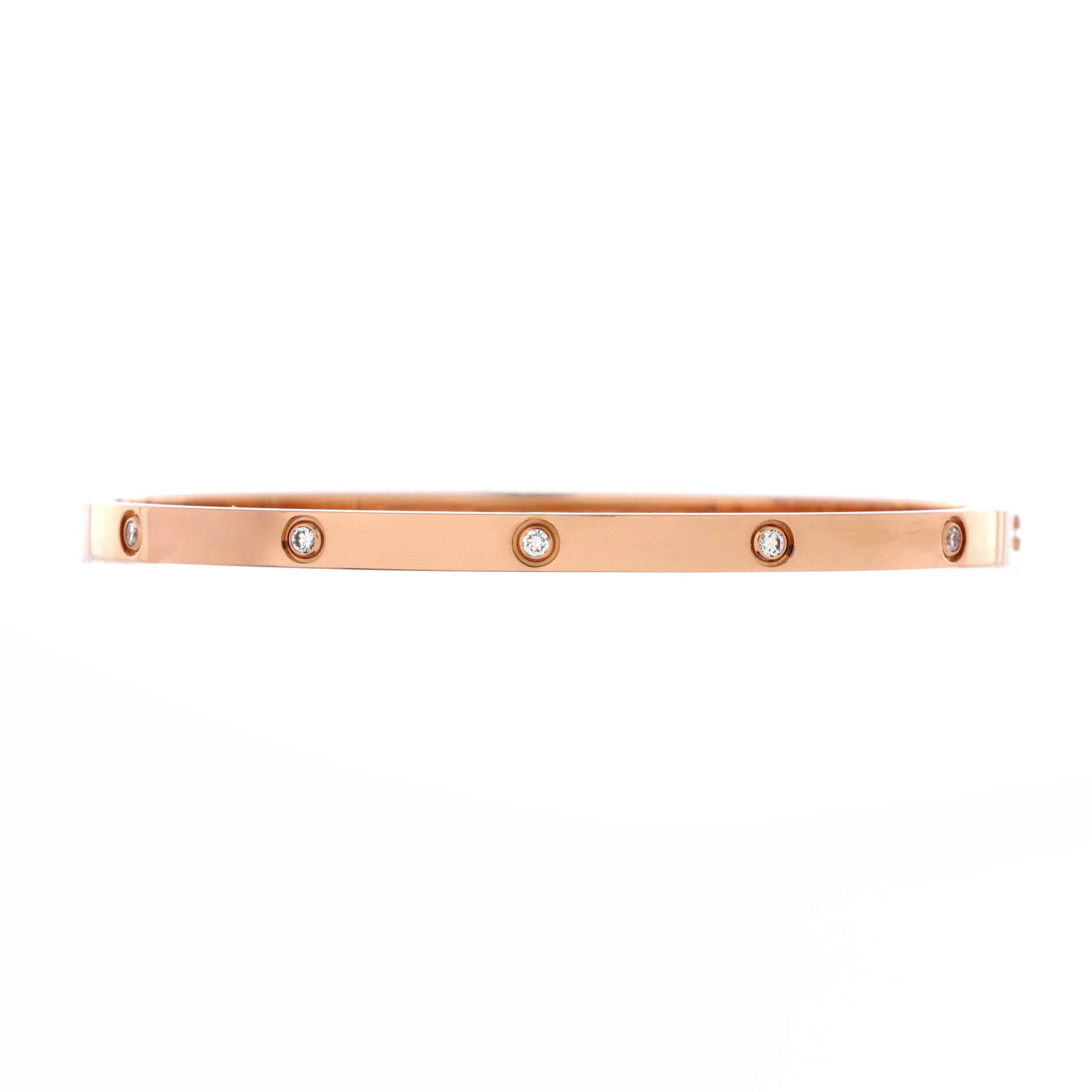 Love 10 Diamond Bracelet 18K Rose Gold with Diamonds Small