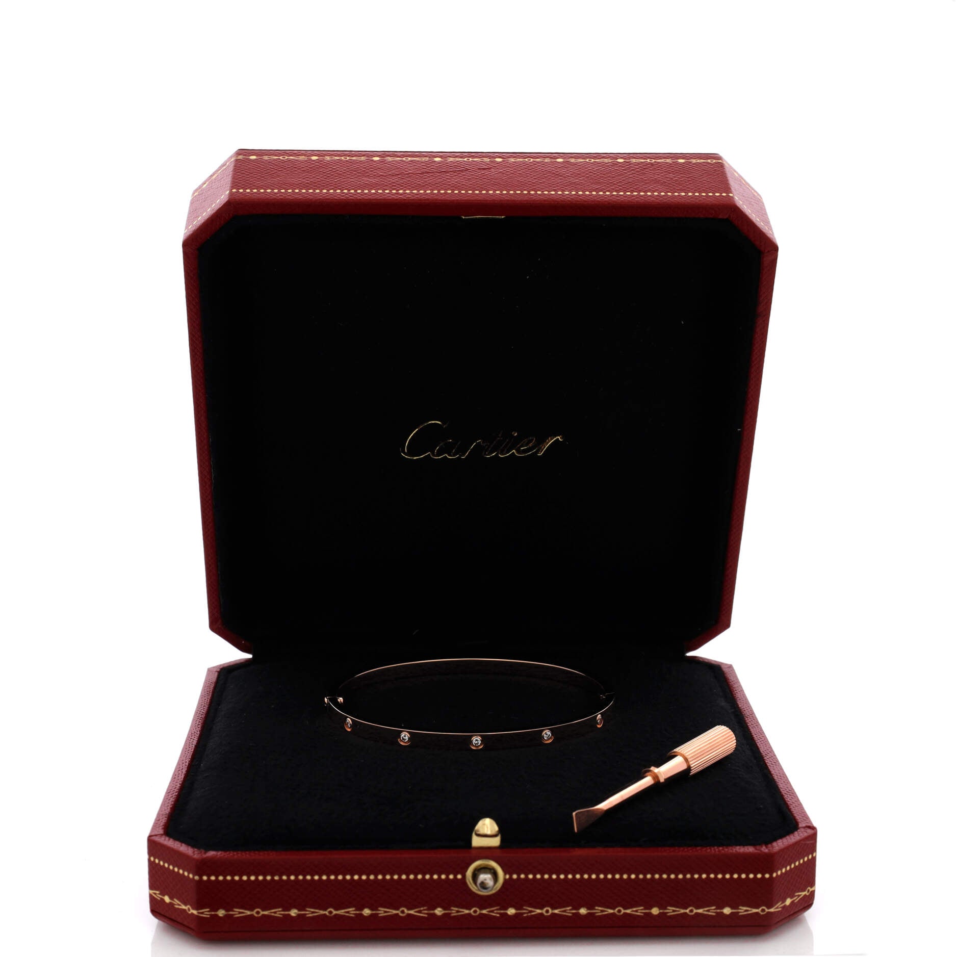 Love 10 Diamond Bracelet 18K Rose Gold with Diamonds Small