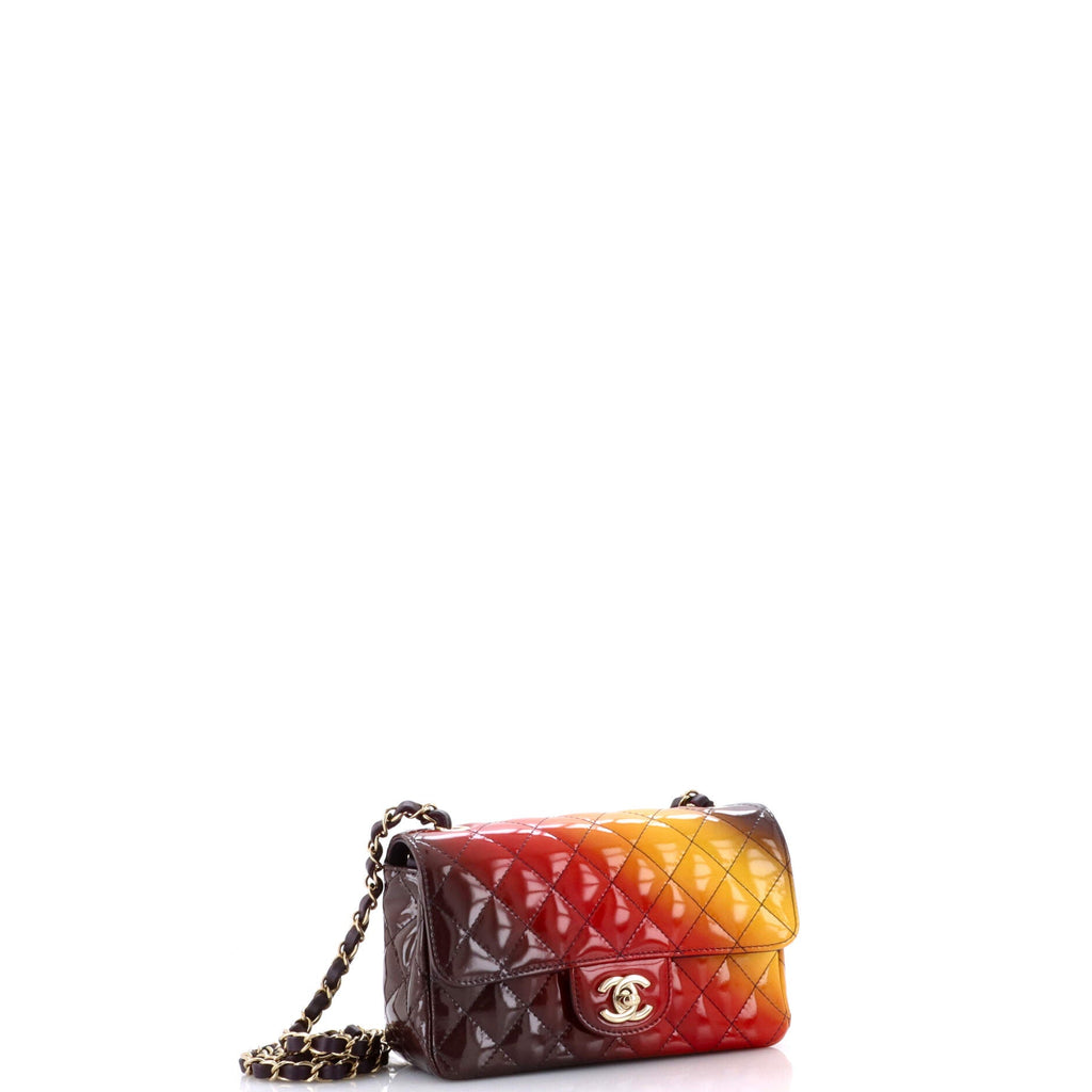 Classic Single Flap Bag Quilted Patent Mini