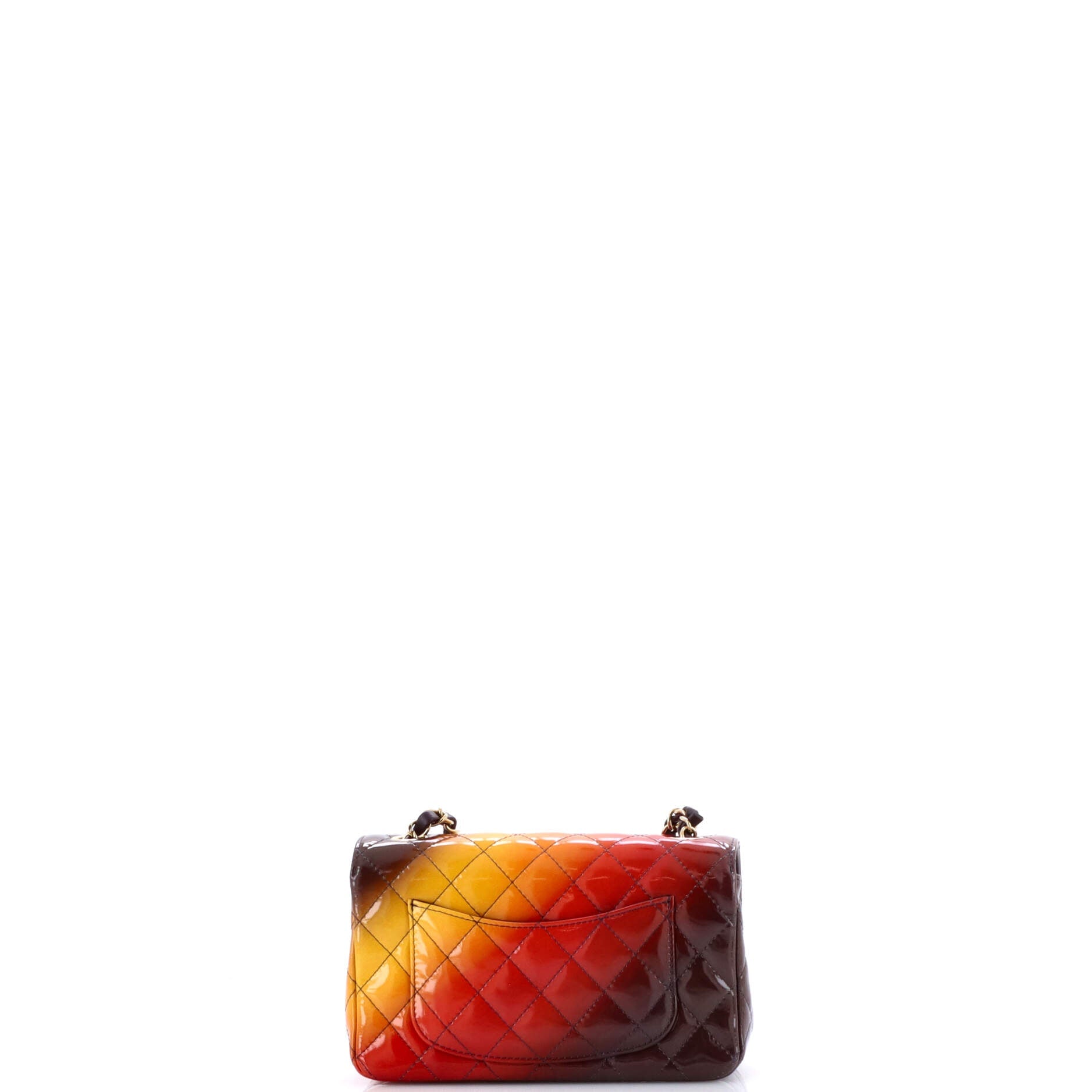 Classic Single Flap Bag Quilted Patent Mini