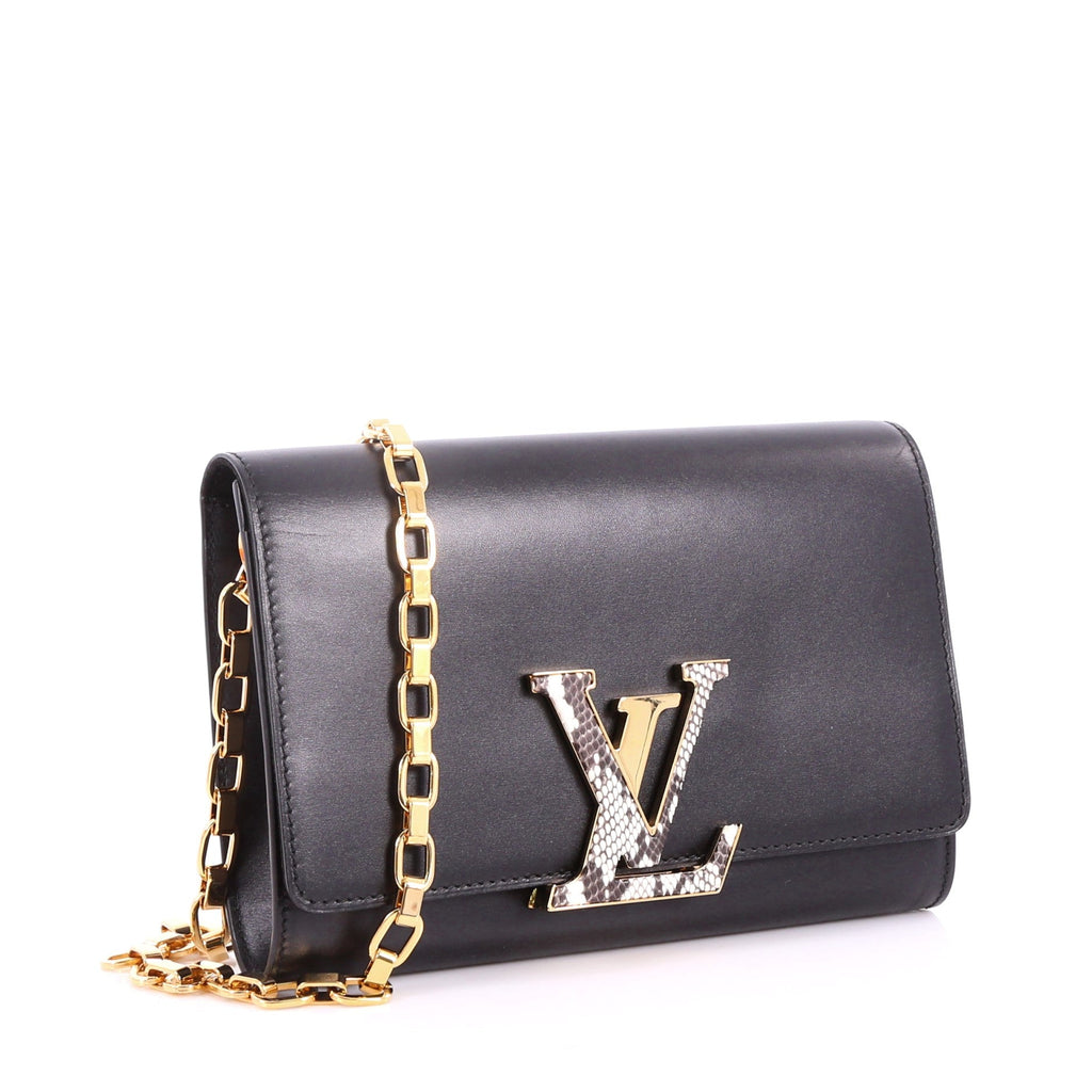 Chain Louise Clutch Leather with Python GM