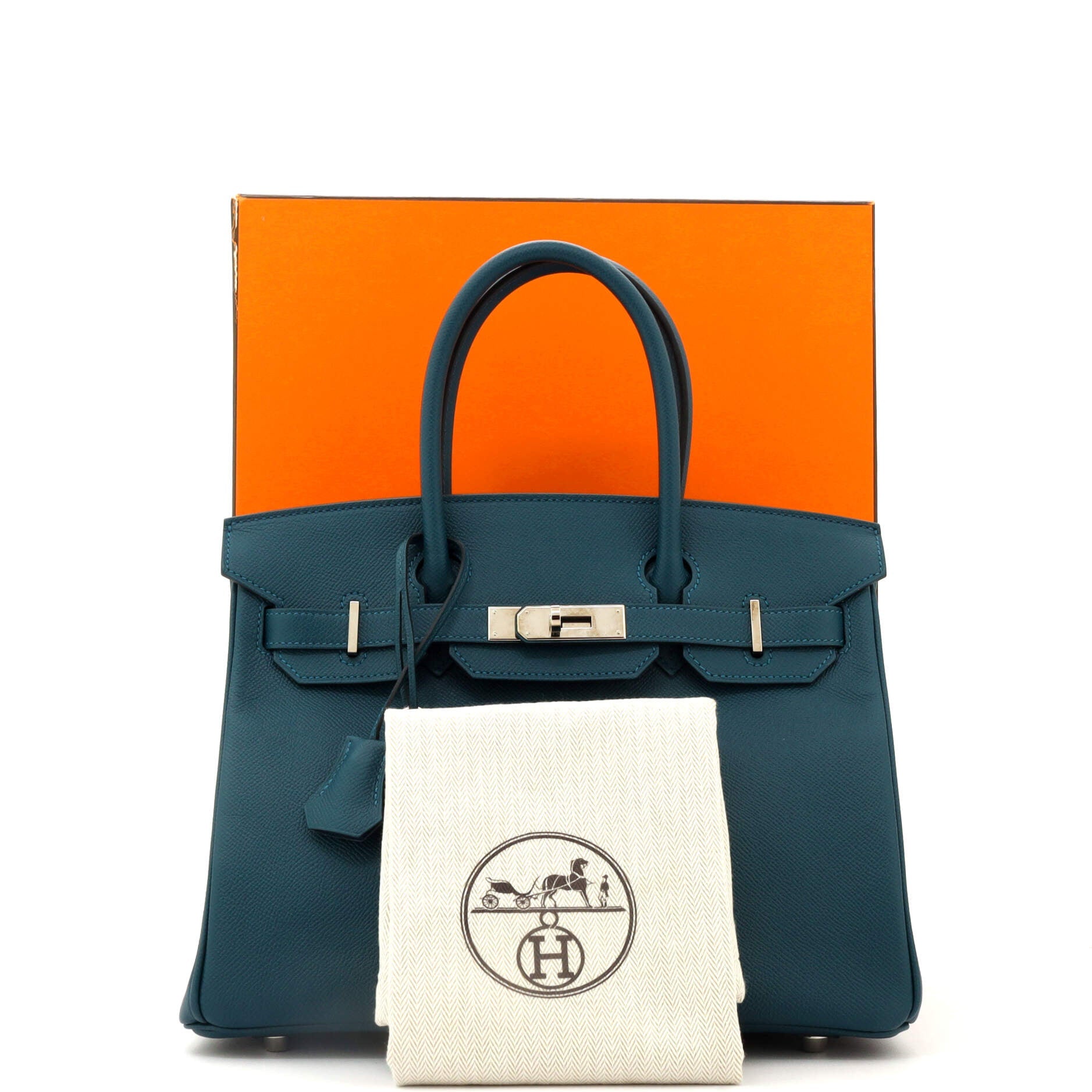 Birkin Handbag Colvert Epsom with Palladium Hardware 30